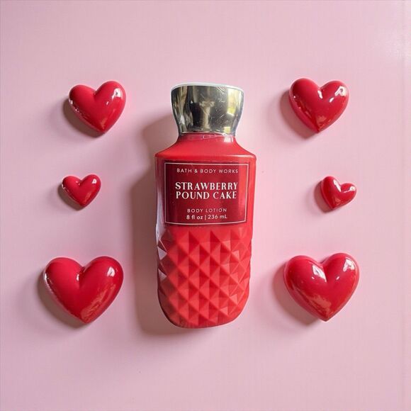 Bath & Body Works Other - Bath & Body Works- Fan Favorite- Strawberry Pound Cake Body Lotion 8 Ounce- New